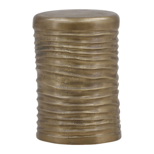 Antique Brass Aluminum Table 12.5 in Wide