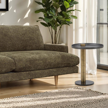 Heritage Cast Aluminum, Iron and Marble Side Table