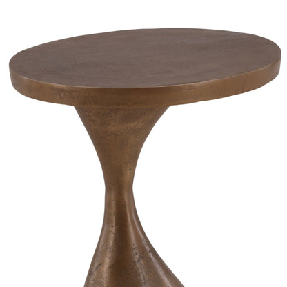 Antique Brass Aluminium Table 13 in Wide