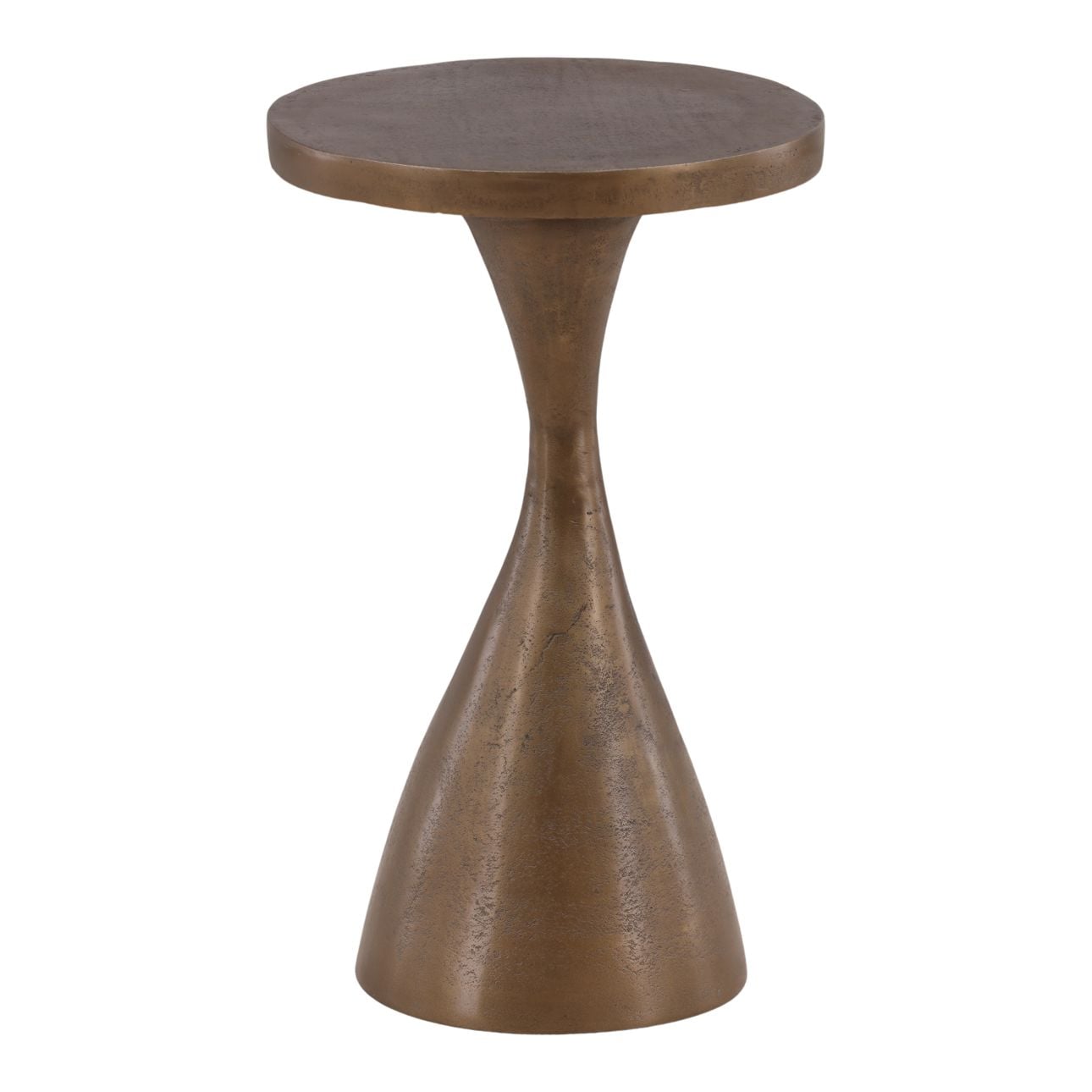 Antique Brass Aluminium Table 13 in Wide