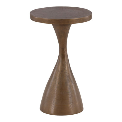 Antique Brass Aluminium Table 13 in Wide
