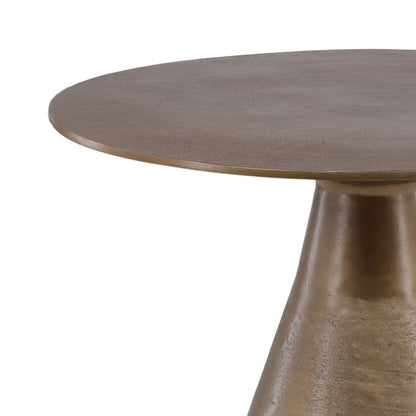 Antique Brass Aluminum Table 32 in Wide