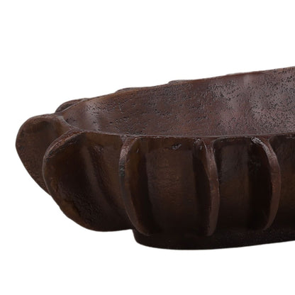 Antique Bronze Aluminum Bowl 19 in Wide