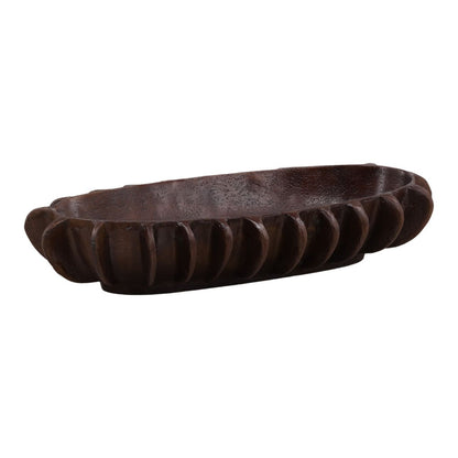 Antique Bronze Aluminum Bowl 19 in Wide