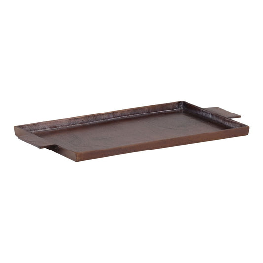 Antique Bronze Aluminum Tray 25 in Wide