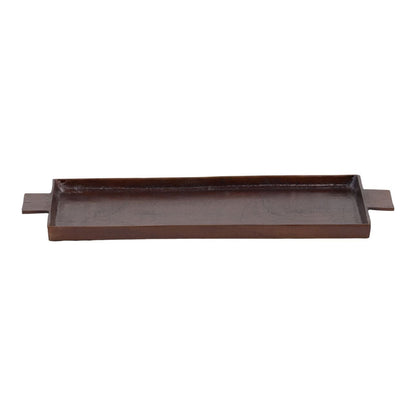 Antique Bronze Aluminum Tray 25 in Wide