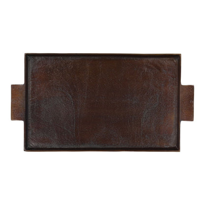 Antique Bronze Aluminum Tray 25 in Wide