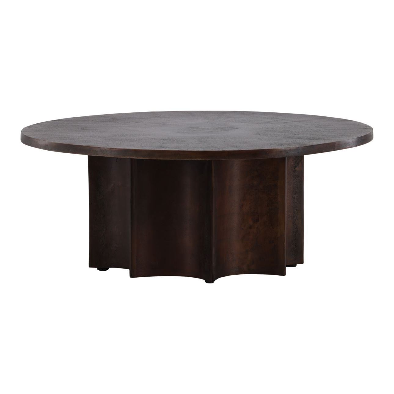 Antique Bronze Aluminum Table 39 in Wide