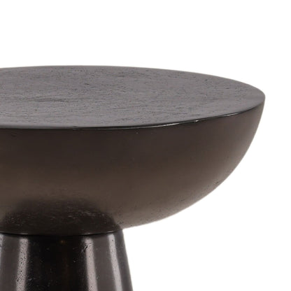 Antique Brown Aluminum Table 12.5 in Wide