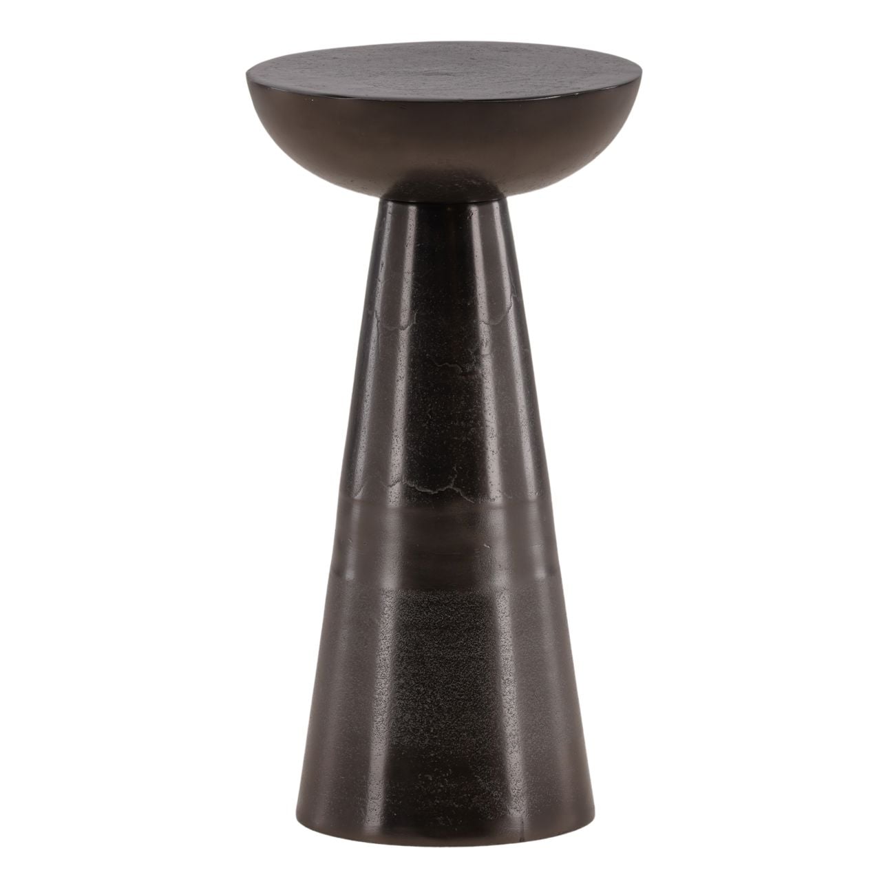 Antique Brown Aluminum Table 12.5 in Wide