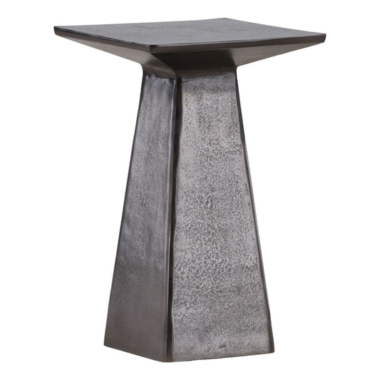 Antique Nickel Aluminum Table 11.5 in Wide