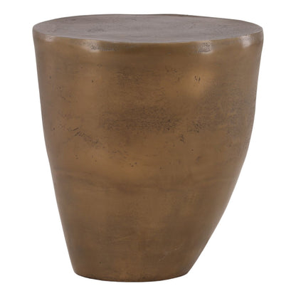 Antique Brass Aluminum Table 16.5 in Wide
