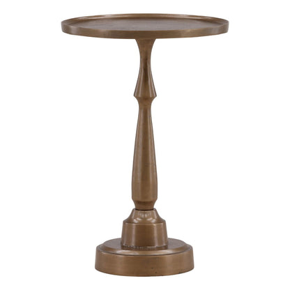 Antique Nickel Aluminum Table 13.5 in Wide