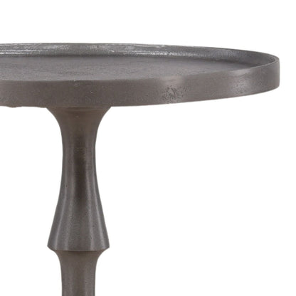 Antique Nickel Aluminum Table 13.5 in Wide