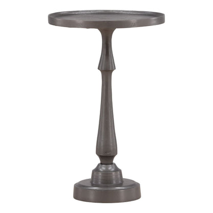Antique Nickel Aluminum Table 13.5 in Wide