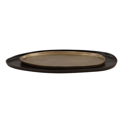 Black and Antique Brass Aluminum of 27 in Wide