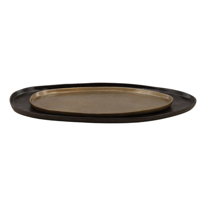 Black and Antique Brass Aluminum of 27 in Wide