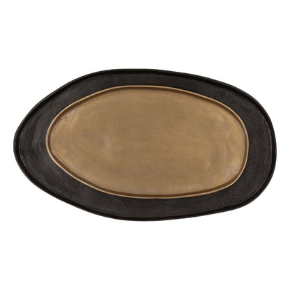 Black and Antique Brass Aluminum of 27 in Wide