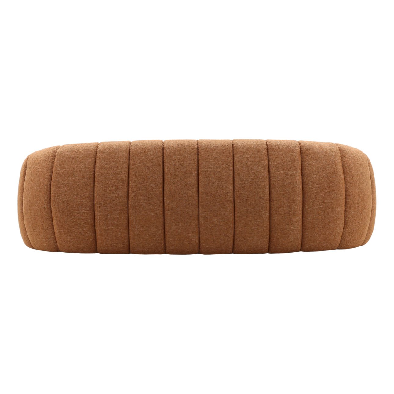Lola Ginger Basketweave Fabric Sofa 99.5 in Wide