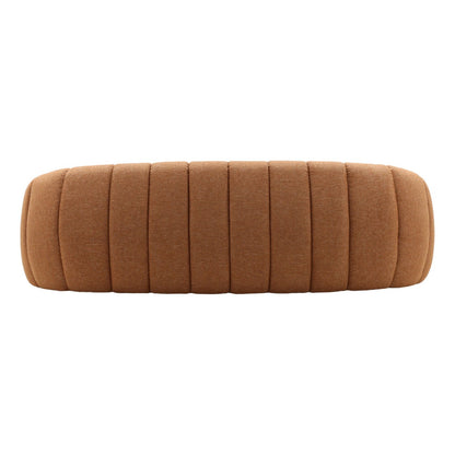 Lola Ginger Basketweave Fabric Sofa 99.5 in Wide