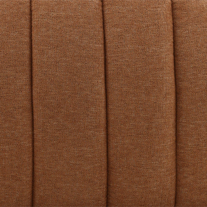 Lola Ginger Basketweave Fabric Sofa 99.5 in Wide