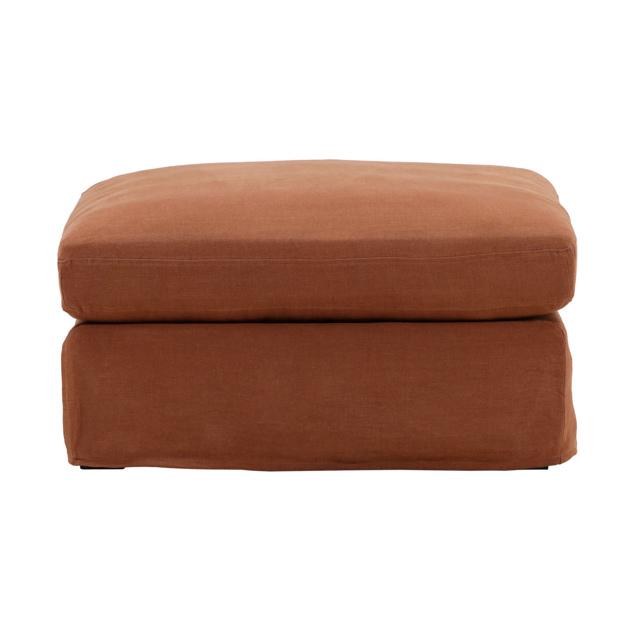 Birch Wood and Select Hardwood Ottoman 35.5 in Wide