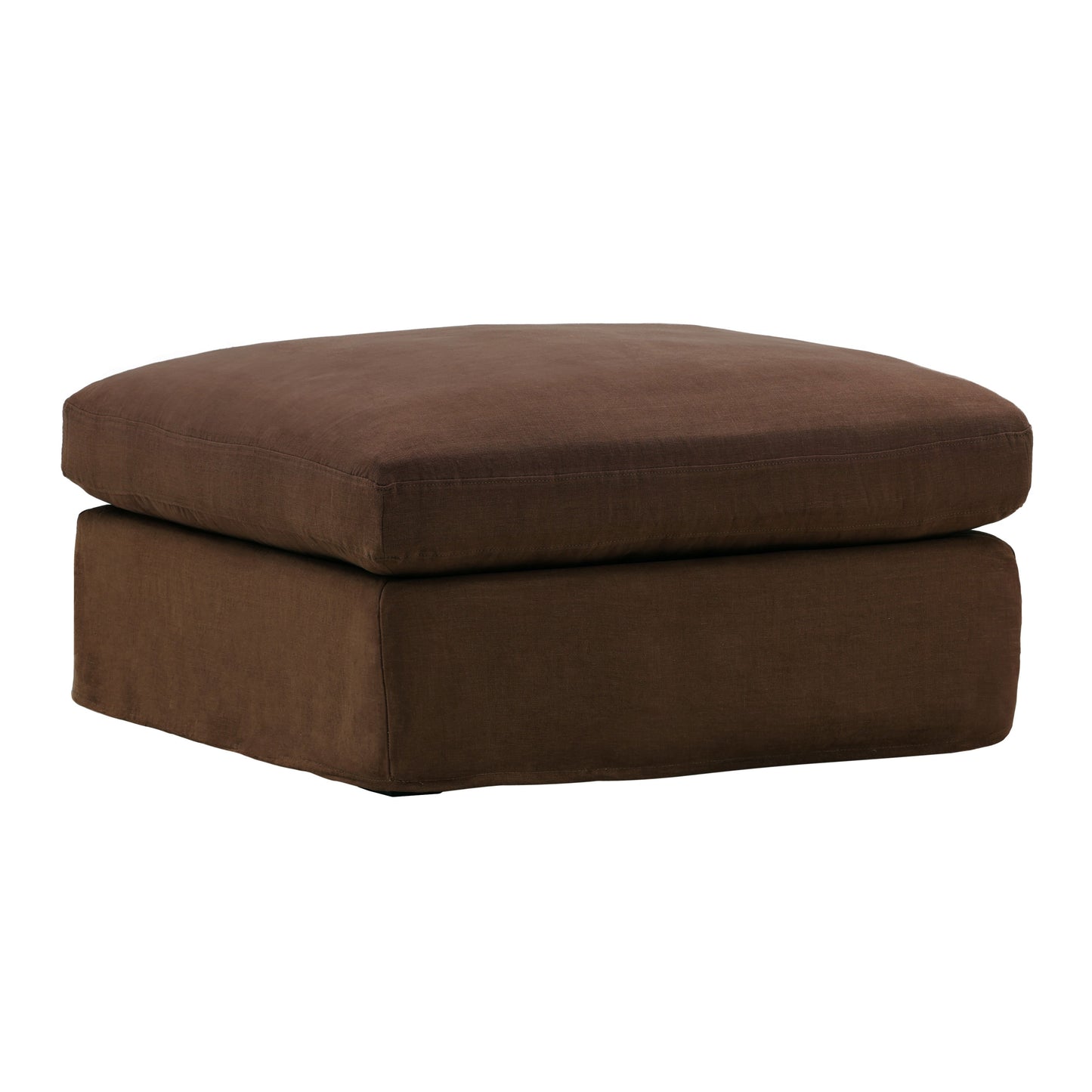 Birch Wood and Select Hardwood Ottoman 35.5 in Wide
