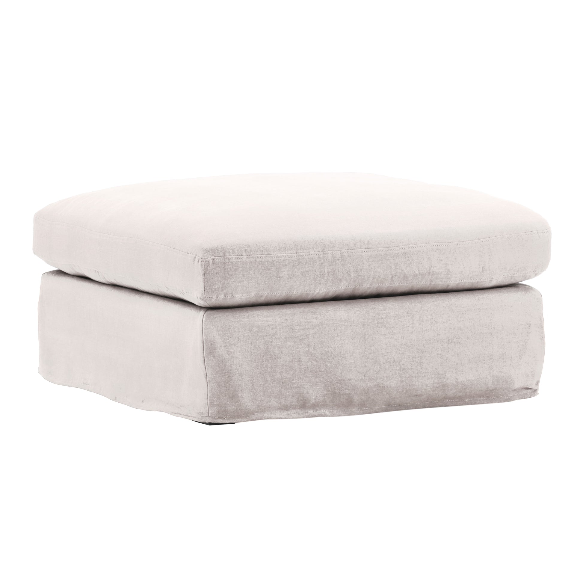 Birch Wood and Select Hardwood Ottoman 35.5 in Wide