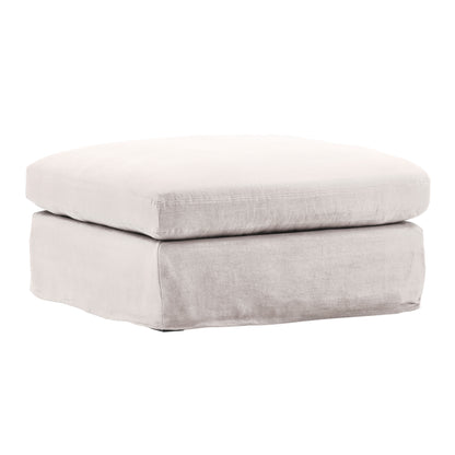 Birch Wood and Select Hardwood Ottoman 35.5 in Wide