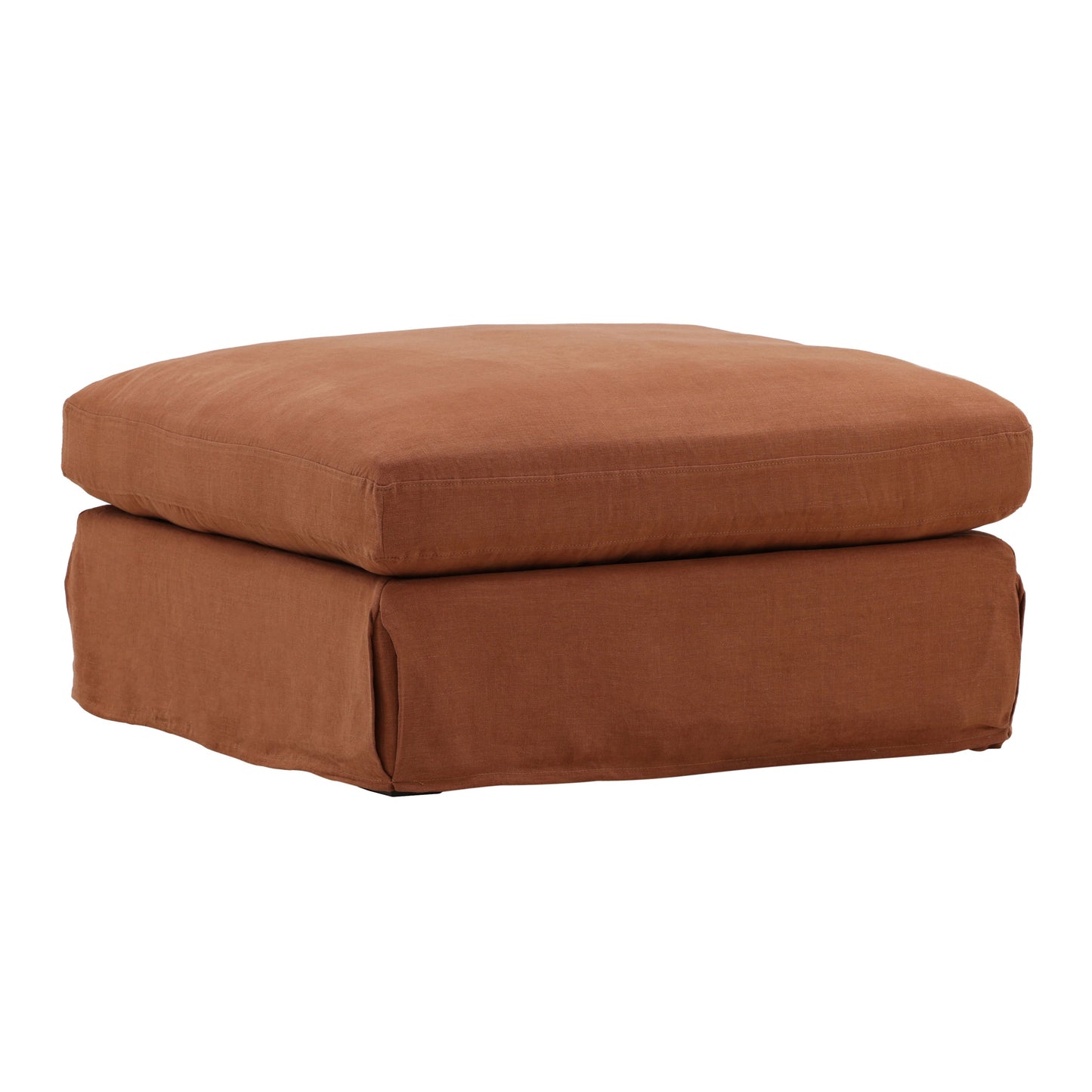Birch Wood and Select Hardwood Ottoman 35.5 in Wide
