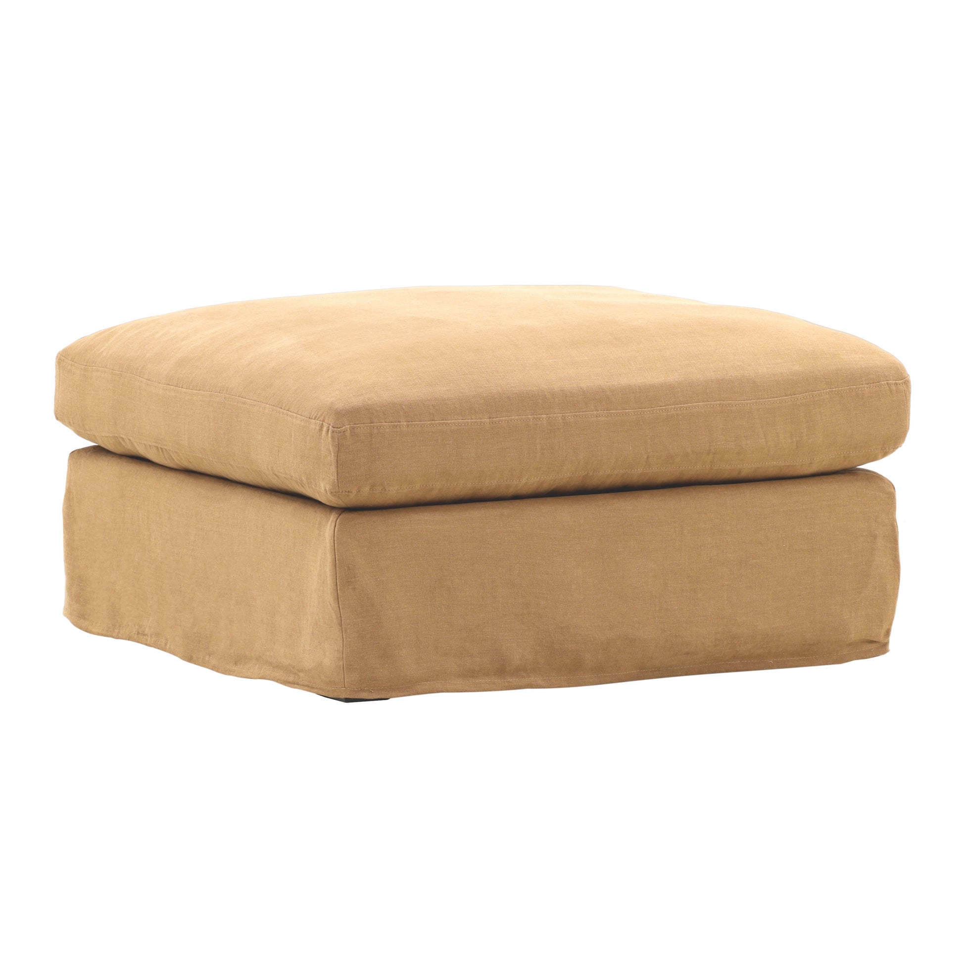 Birch Wood and Select Hardwood Ottoman 35.5 in Wide