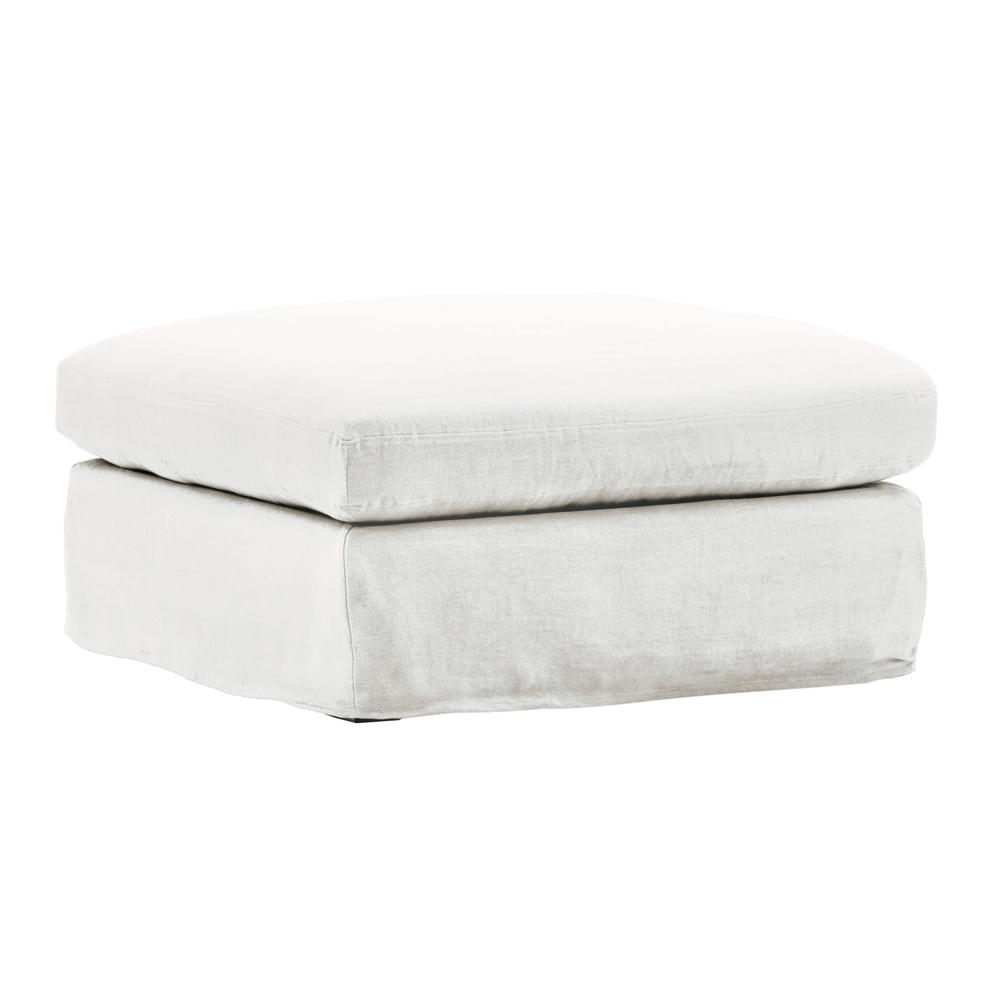 Birch Wood and Select Hardwood Ottoman 35.5 in Wide