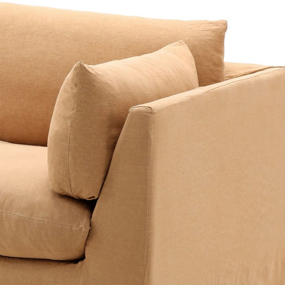 Birch Wood and Select Hardwood Sectional 123.5 in Wide