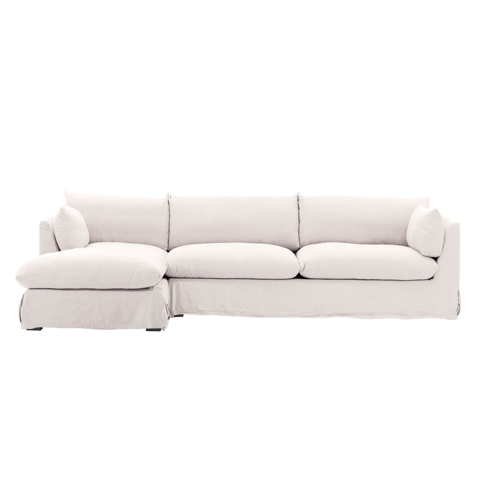Birch Wood and Select Hardwood Sectional 123.5 in Wide