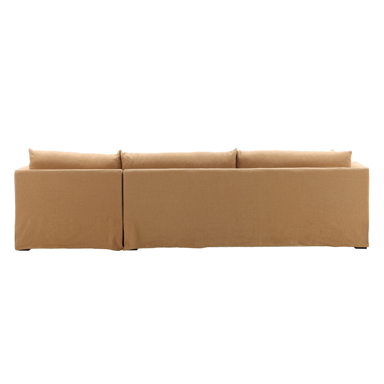 Birch Wood and Select Hardwood Sectional 123.5 in Wide