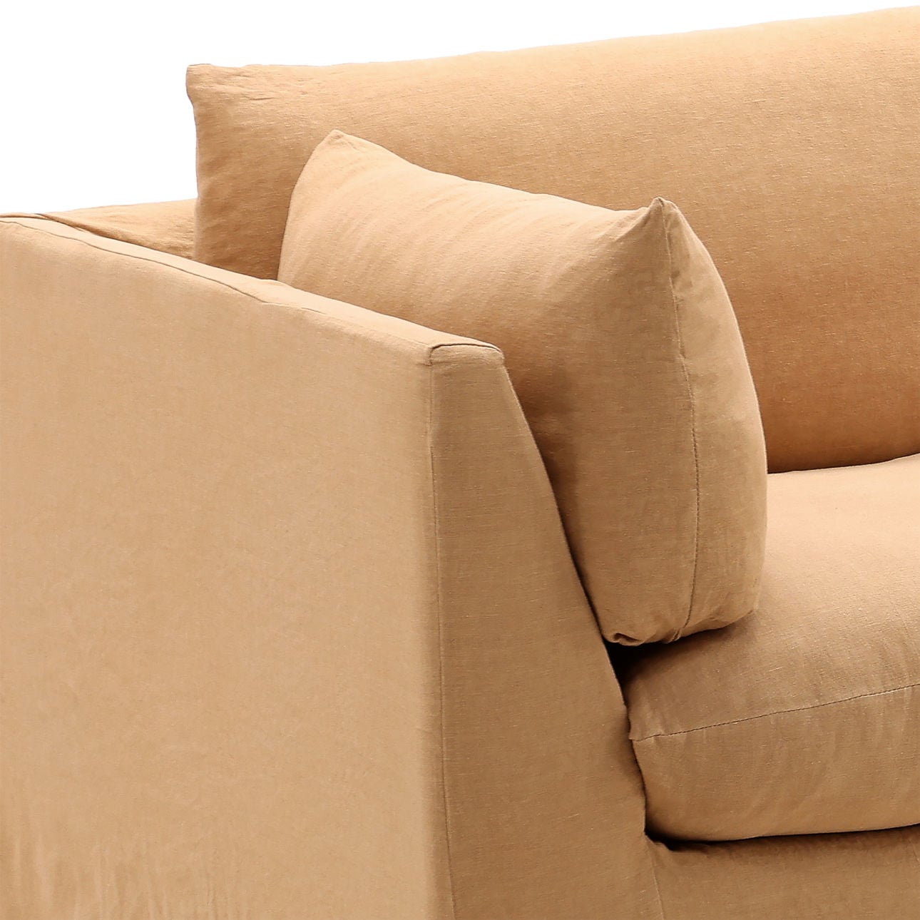 Birch Wood and Select Hardwood Sectional 123.5 in Wide