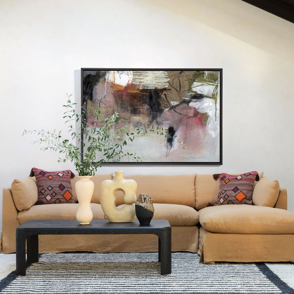 Modern Birch Wood and Select Hardwood Sectional
