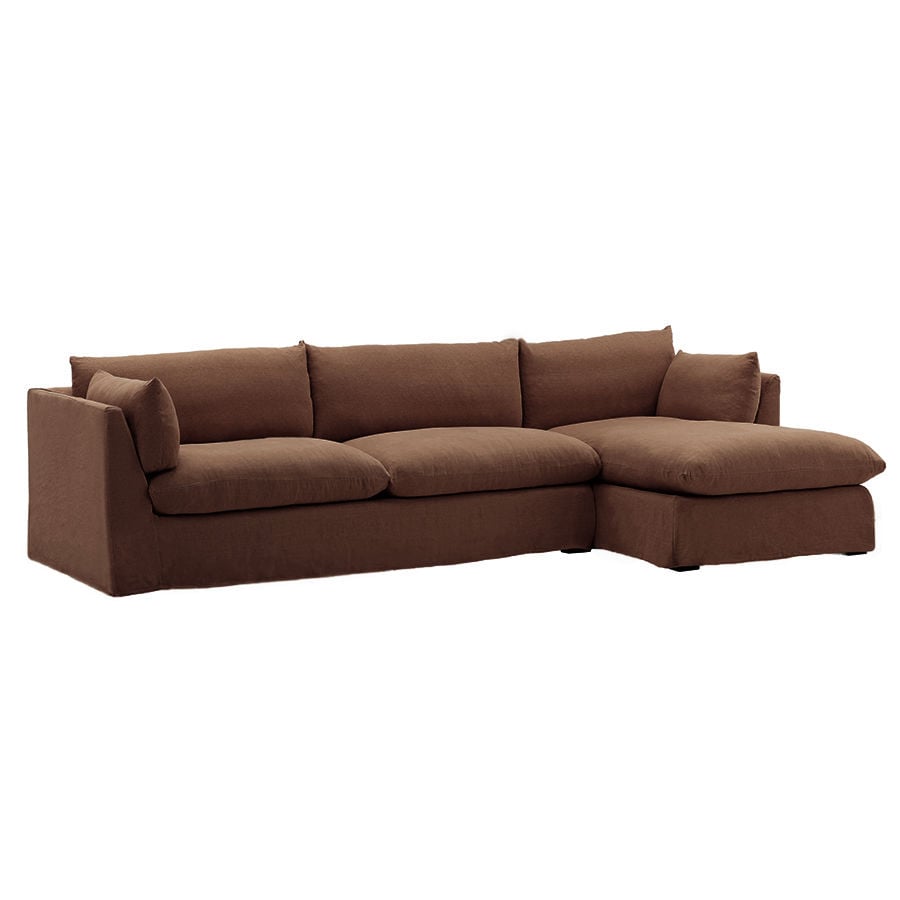 Modern Birch Wood and Select Hardwood Sectional