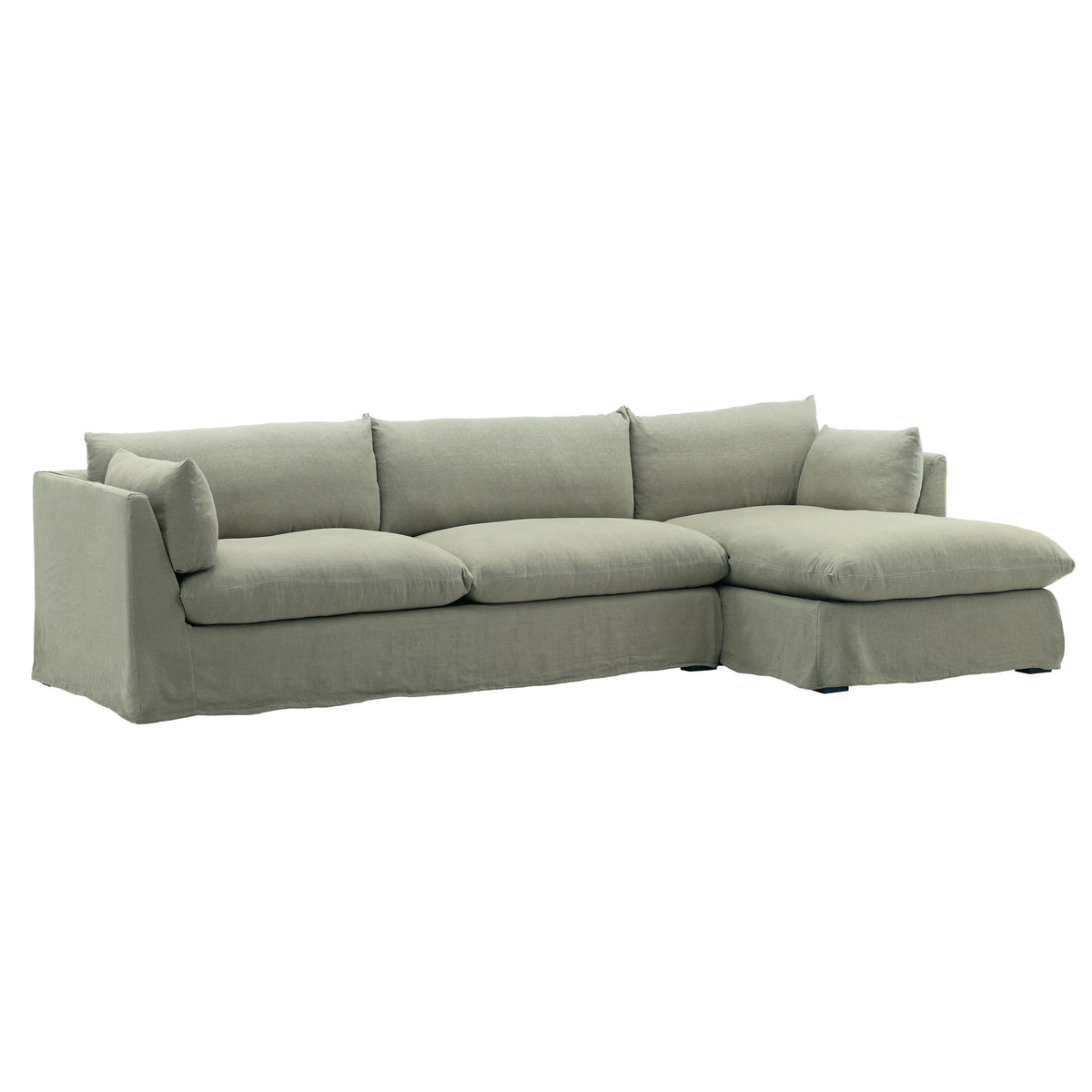 Modern Birch Wood and Select Hardwood Sectional