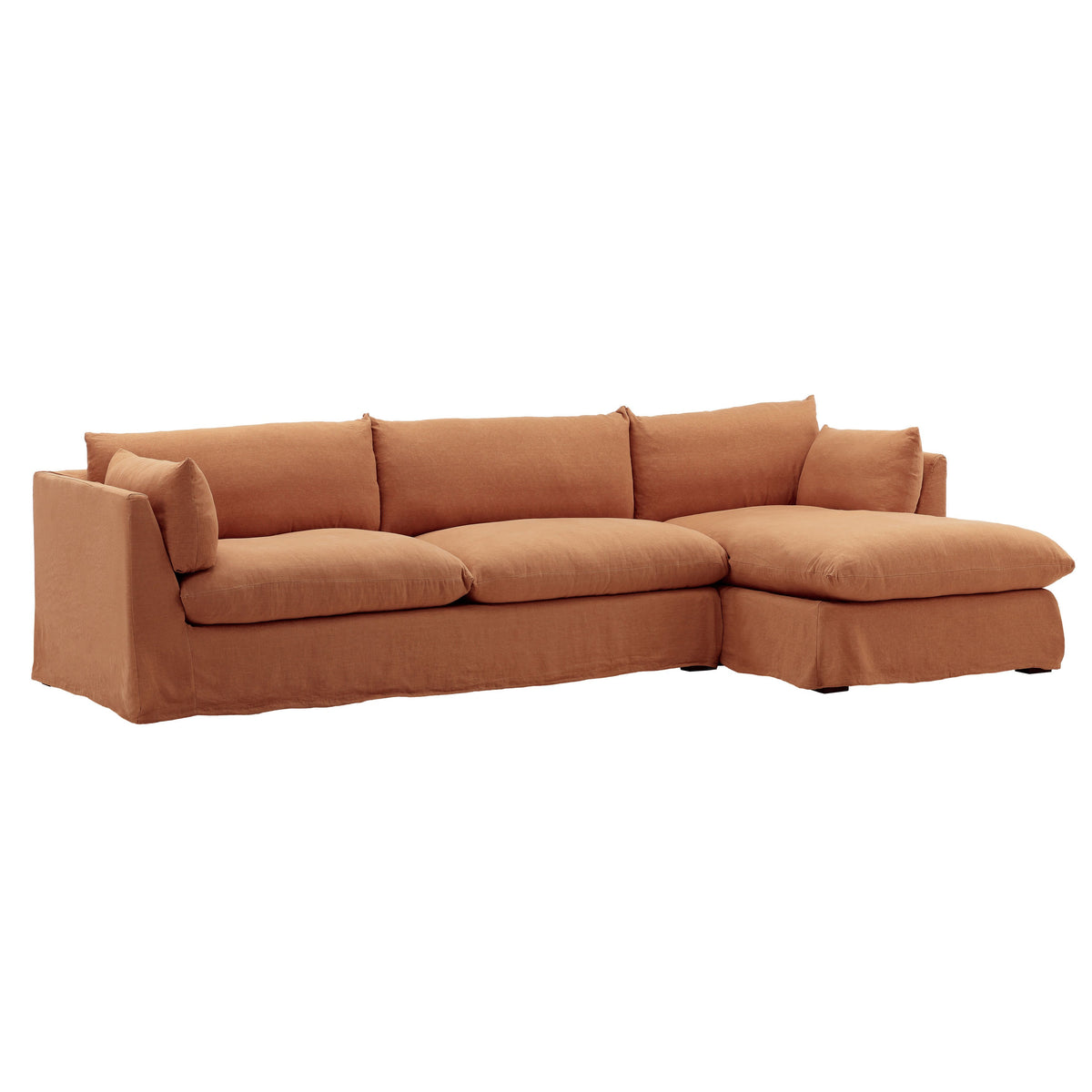 Modern Birch Wood and Select Hardwood Sectional