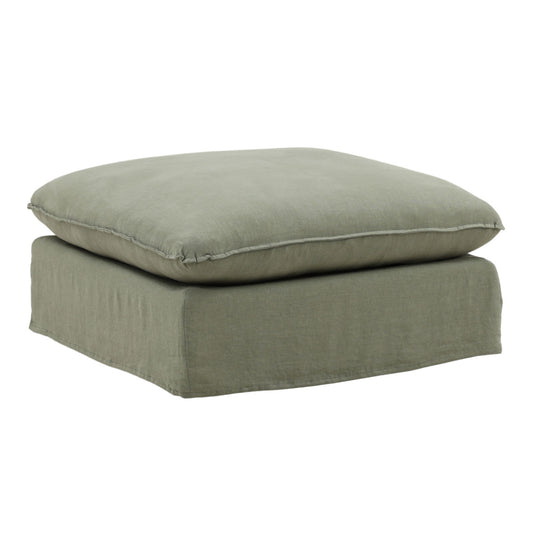 Birch Wood and Select Hardwood Ottoman 35.5 in Wide