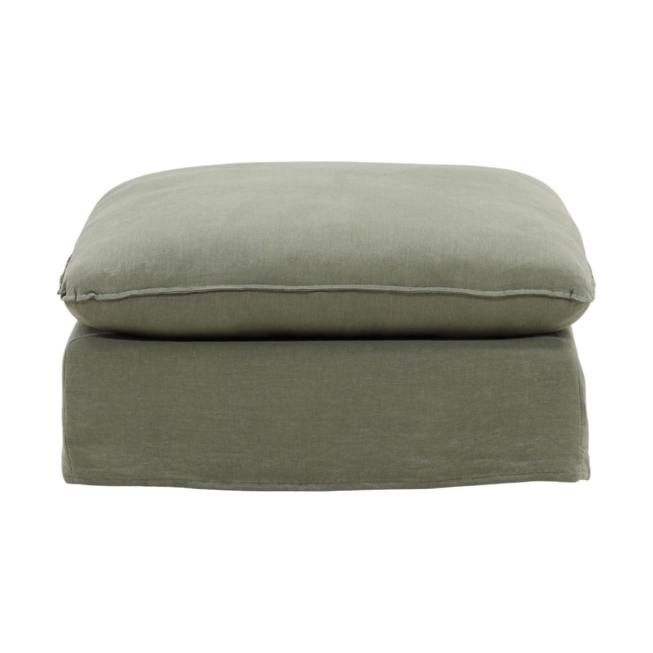 Birch Wood and Select Hardwood Ottoman 35.5 in Wide