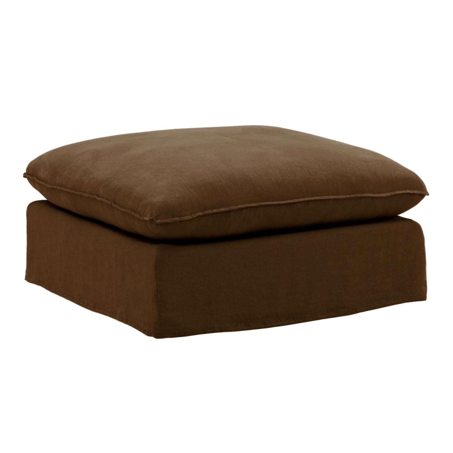Birch Wood and Select Hardwood Ottoman 35.5 in Wide