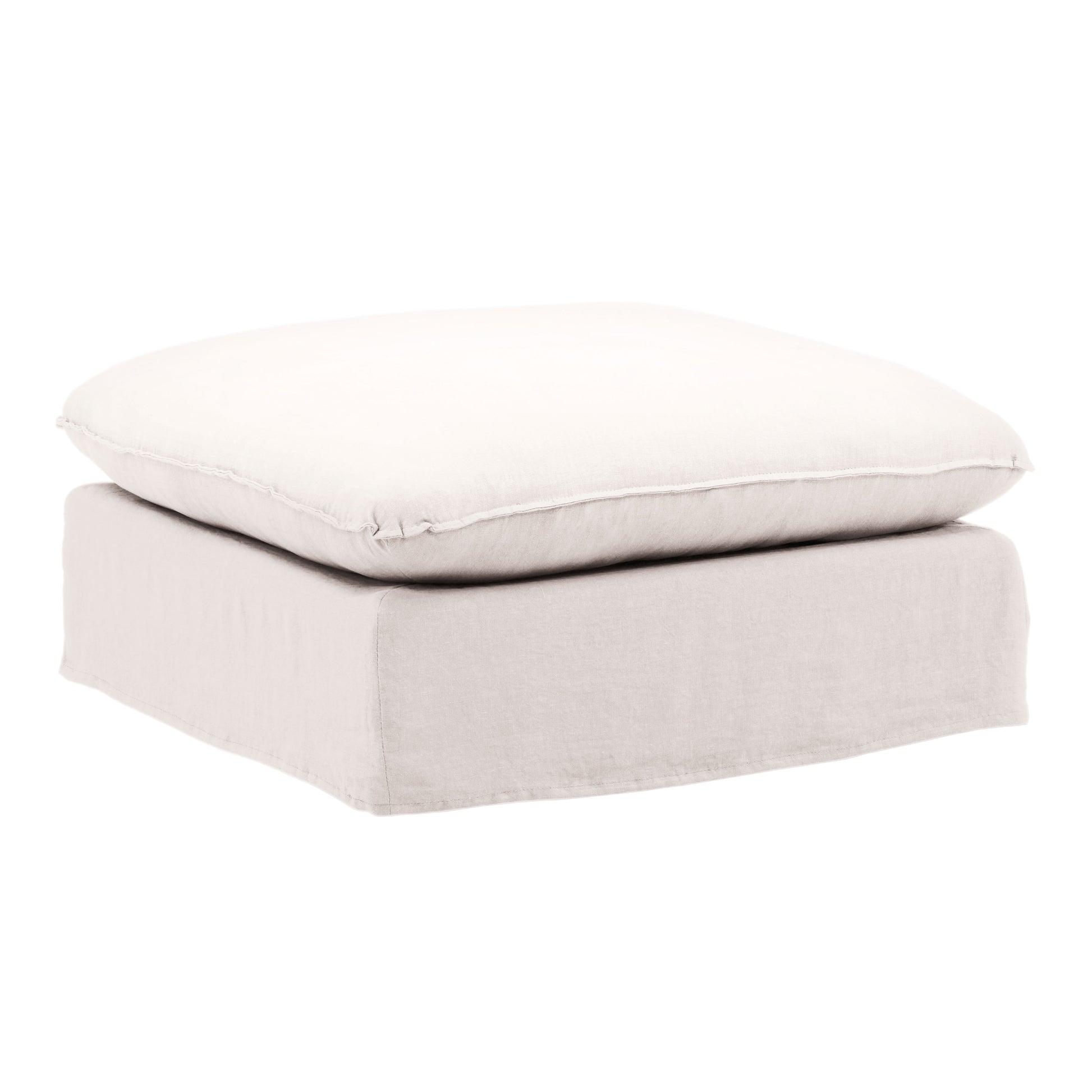 Birch Wood and Select Hardwood Ottoman 35.5 in Wide