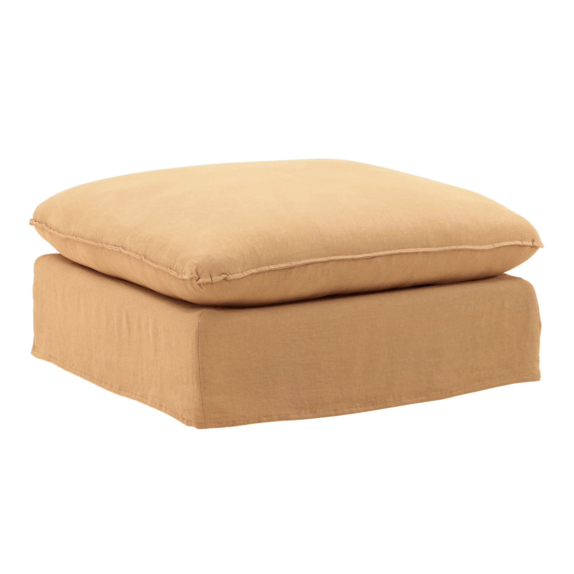 Birch Wood and Select Hardwood Ottoman 35.5 in Wide
