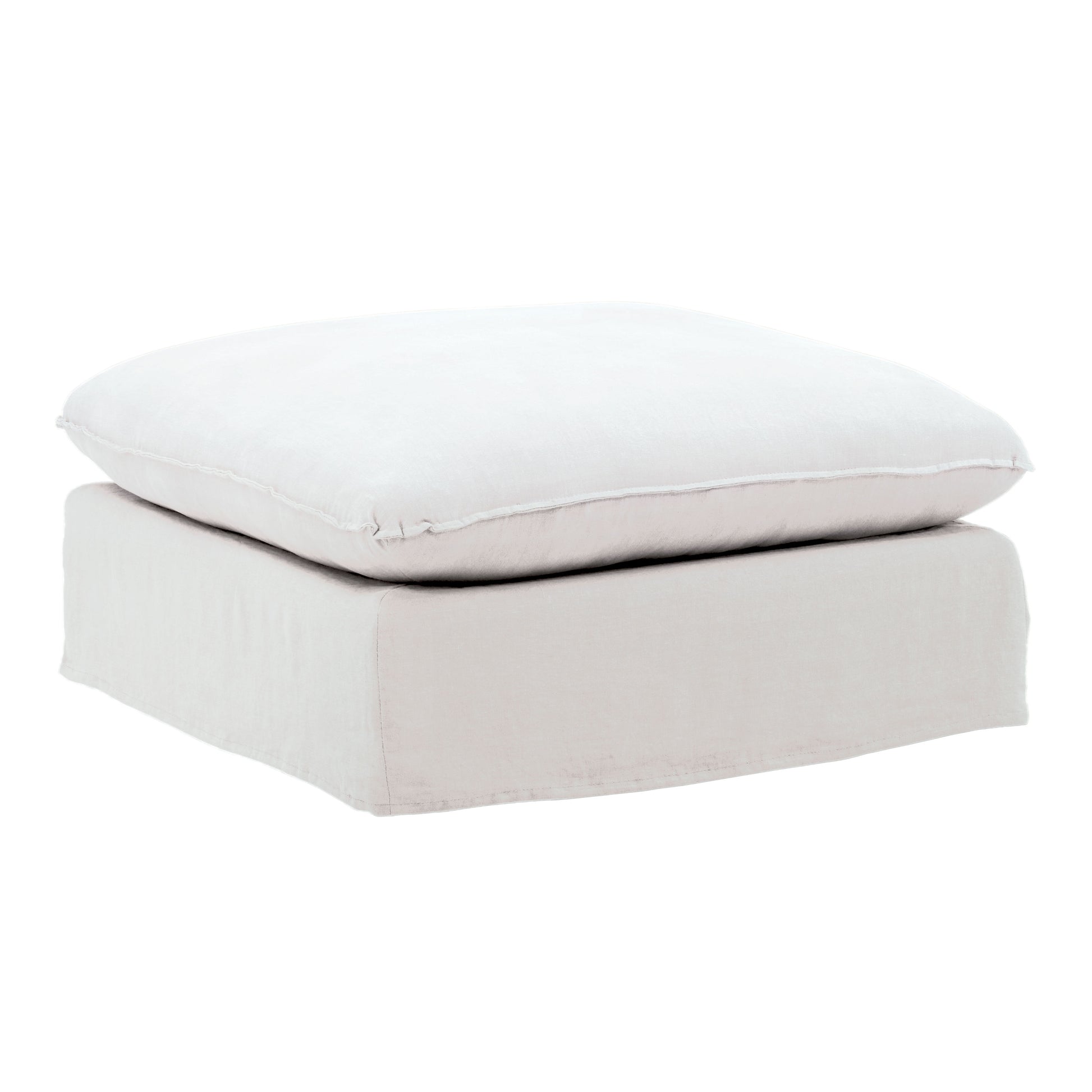 Birch Wood and Select Hardwood Ottoman 35.5 in Wide