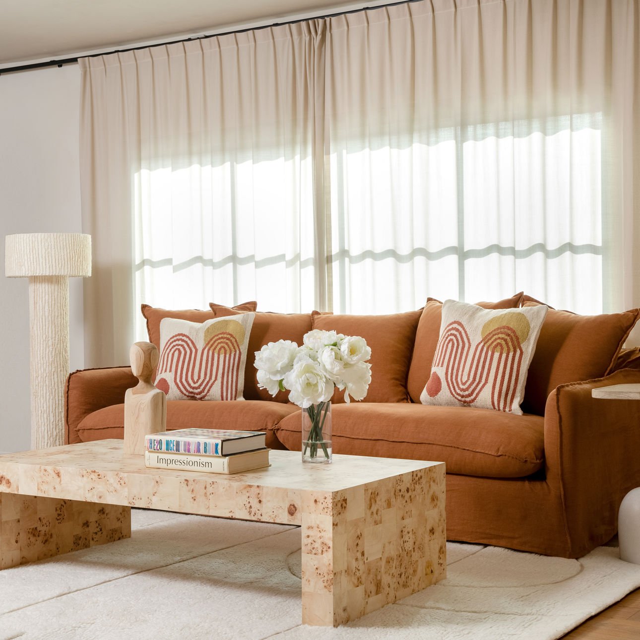 Birch Wood and Select Hardwood Sofa 96 in Wide