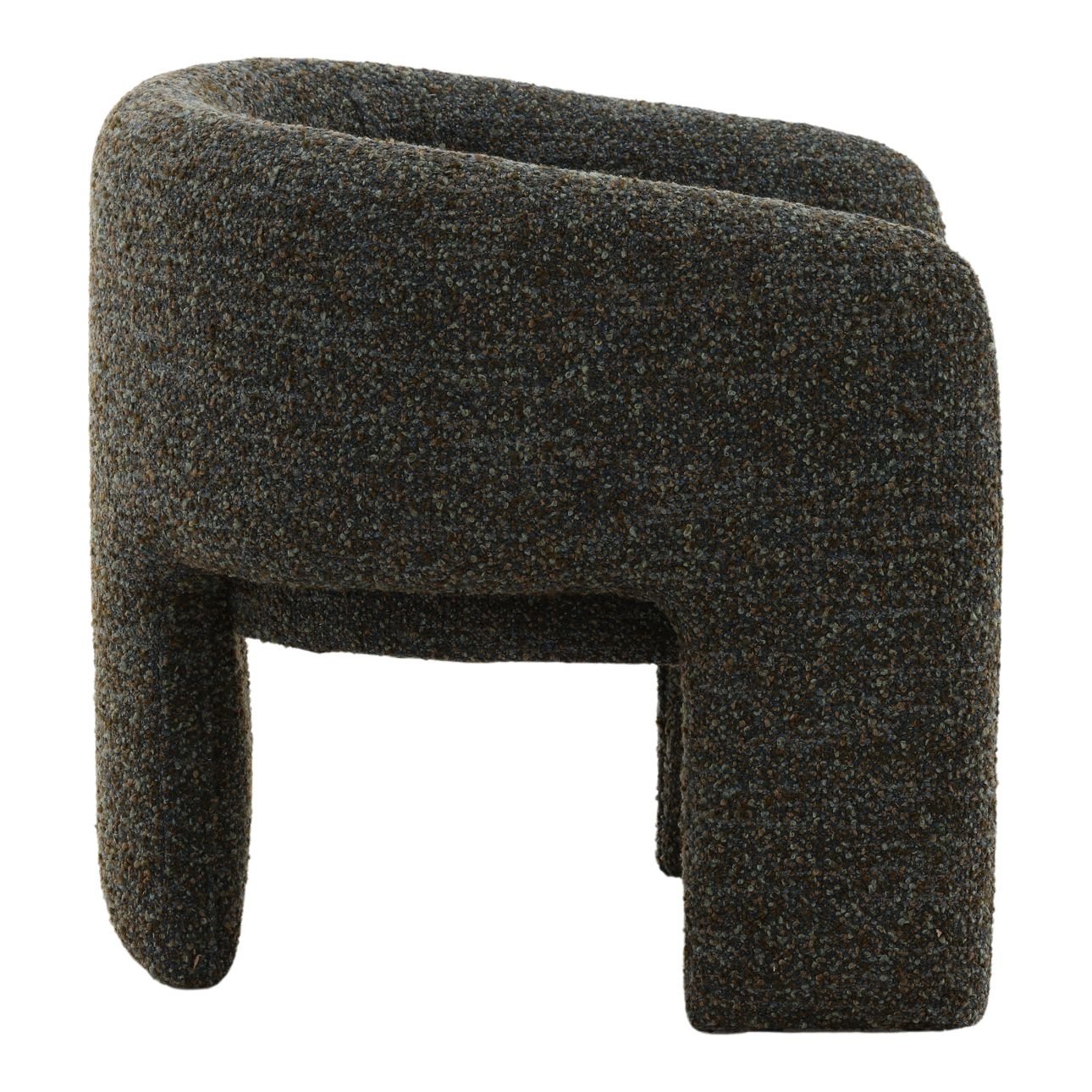 Paris Cerulean Multi-Tone Boucle Fabric Chair 31.5 in Wide