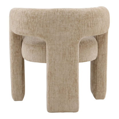 Aura Sand Chenille Fabric Chair 28 in Wide