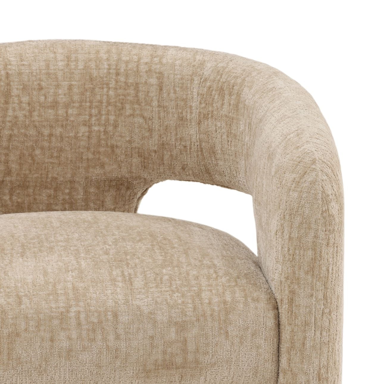 Aura Sand Chenille Fabric Chair 28 in Wide